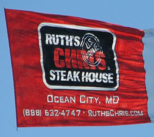 Ruth's Chris Steakhouse Aerial Banner plane towing ads Bethany Beach DE