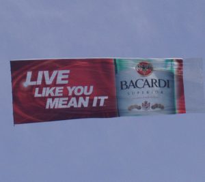bacardi aerial banner ad ocean city md