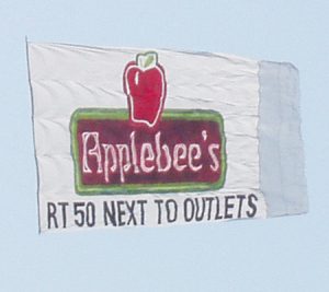 Applebee's Banner towing Ocean City Md